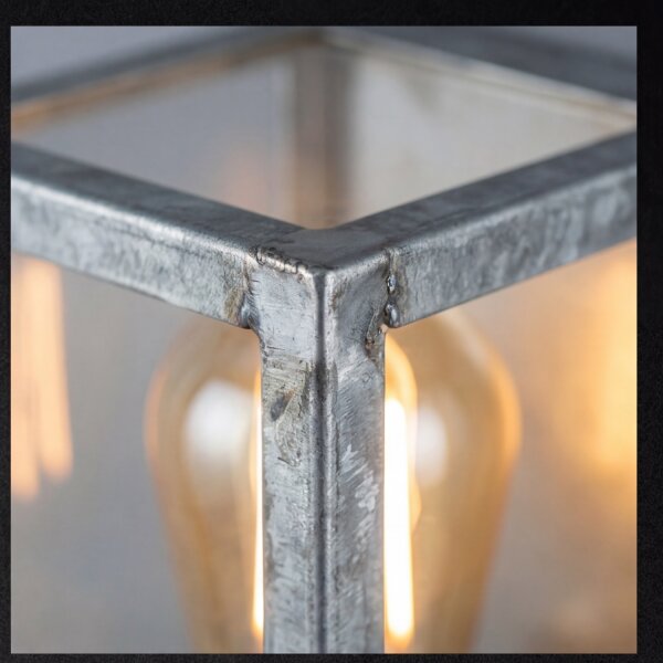 Wandlampe Außen verzinkt Aluminium E27 IP44 B:11,5 cm