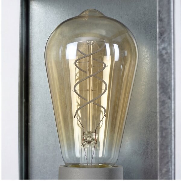 Wandlampe Außen verzinkt Aluminium E27 IP44 B:11,5 cm