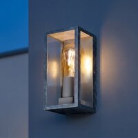 Wandlampe Außen verzinkt Aluminium E27 IP44 B:11,5 cm
