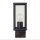 Wandlampe Außen Schwarz Holz Alu E27 IP44 H:32 cm