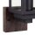 Wandlampe Außen Schwarz Holz Alu E27 IP44 H:32 cm