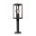 Wegeleuchte Schwarz Aluminium Holz Optik E27 IP44 50 cm