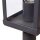 Wegeleuchte Schwarz Aluminium Holz Optik E27 IP44 50 cm