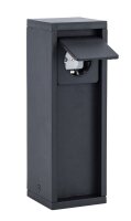 Steckdosensäule Schwarz 24 cm max 3500 W IP54 Aluminium