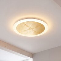 LED Deckenlampe Gold Ø30 cm 3500 K 3 Stufen dimmbar