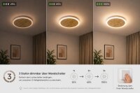 LED Deckenleuchte Gold Ø50 cm 3500 K 3 Stufen dimmbar
