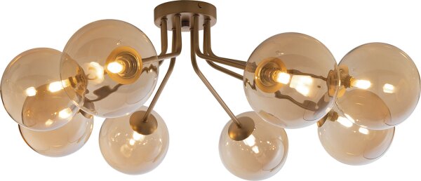 Deckenlampe Glas Metall Messing Champagner L:88 cm G9