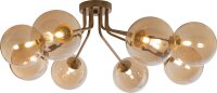 Deckenlampe Glas Metall Messing Champagner L:88 cm G9