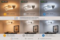 LED Deckenlampe Alu Weiß Silber 3000/4000/6500 K 42 cm