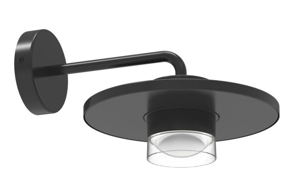 LED Wandlampe außen Aluminium B:24 cm 7 W IP54 Schwarz