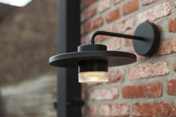 LED Wandlampe außen Aluminium B:24 cm 7 W IP54 Schwarz