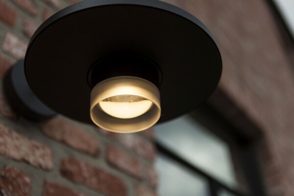 LED Wandlampe außen Aluminium B:24 cm 7 W IP54 Schwarz