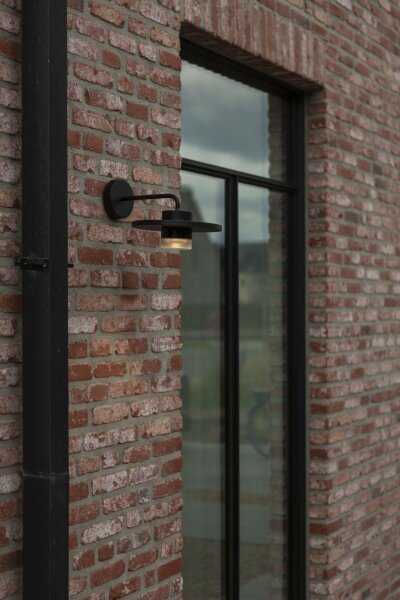 LED Wandlampe außen Aluminium B:24 cm 7 W IP54 Schwarz