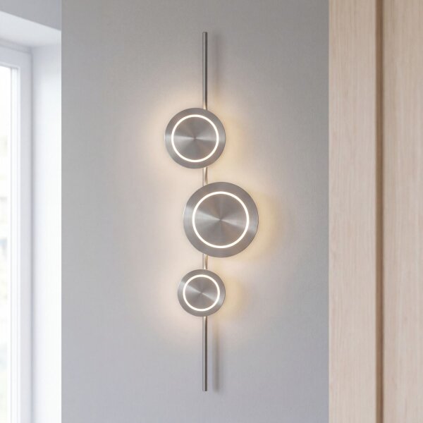 LED Wandlampe indirekt dimmbar Nickel 120 cm 18W 3000K