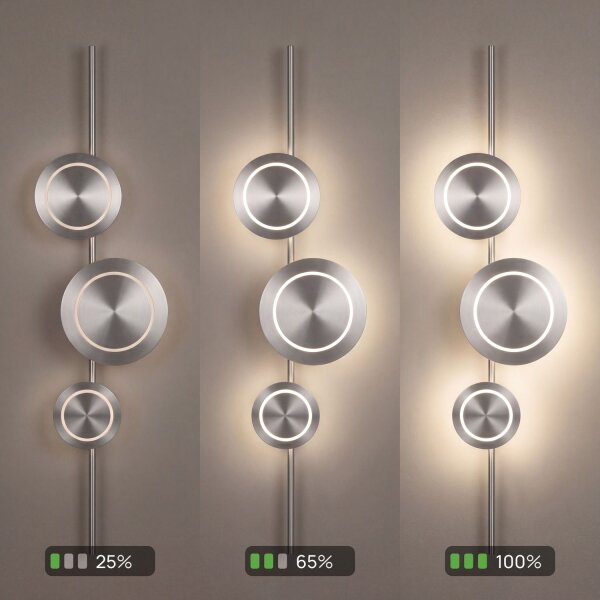 LED Wandlampe indirekt dimmbar Nickel 120 cm 18W 3000K