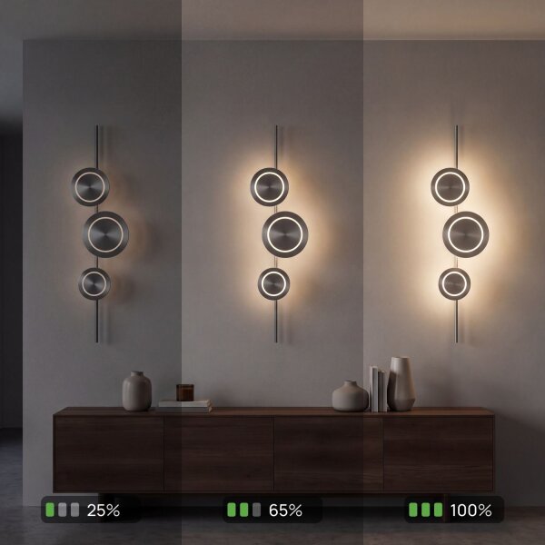 LED Wandlampe indirekt dimmbar Nickel 120 cm 18W 3000K