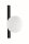 Wandlampe Schwarz Weiß Glaskugel E14 B:14 cm blendarm