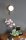 Wandlampe Schwarz Weiß Glaskugel E14 B:14 cm blendarm