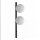 Wandlampe Glas Weiß Schwarz Schalter E14 60 cm 2-flmg