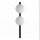 Wandlampe Glas Weiß Schwarz Schalter E14 60 cm 2-flmg