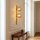 Wandlampe Bernstein Glas Schalter Gold E14 60 cm 2-flmg