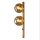 Wandlampe Bernstein Glas Schalter Gold E14 60 cm 2-flmg