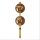 Wandlampe Bernstein Glas Schalter Gold E14 60 cm 2-flmg