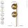 Wandlampe Bernstein Glas Schalter Gold E14 60 cm 2-flmg