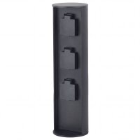 Gartensteckdose IP44 Metall Schwarz 3 fach 3500W 40cm
