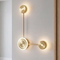 LED Wandleuchte indirekt dimmbar Gold 44 cm 12W 3000K