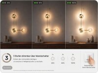 LED Wandleuchte indirekt dimmbar Gold 44 cm 12W 3000K