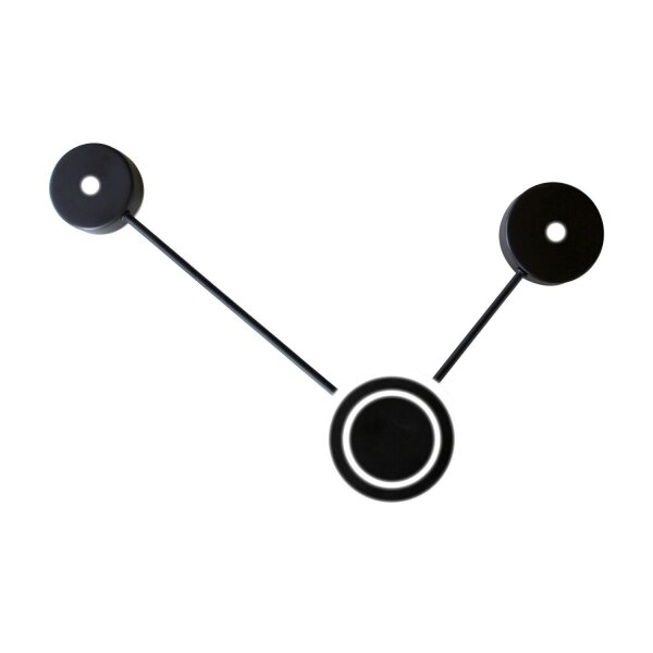 LED Wandleuchte indirekt dimmbar Schwarz B:33 cm 3000K