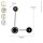 LED Wandleuchte indirekt dimmbar Schwarz B:33 cm 3000K