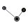 LED Wandleuchte indirekt dimmbar Schwarz B:33 cm 3000K