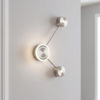 LED Wandlampe indirekt dimmbar in Nickel B:33 cm 3000K
