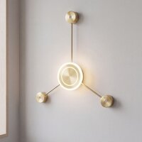 LED Wandleuchte indirekt dimmbar Gold 53 cm 18W 3000K