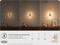 LED Wandleuchte indirekt dimmbar Gold 53 cm 18W 3000K