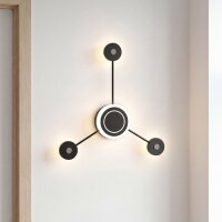 LED Wandlampe indirekt dimmbar Schwarz 53 cm 18W 3000K