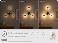 LED Wandlampe indirekt dimmbar Schwarz 53 cm 18W 3000K
