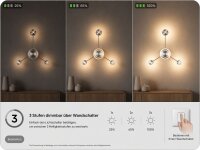 LED Wandlampe indirekt dimmbar in Nickel H:53 cm 3000K
