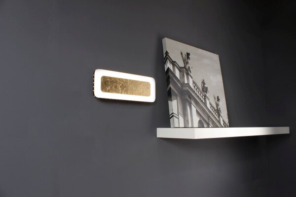 LED Wandlampe Aluminium Gold Schwarz 3000 K B:30 cm