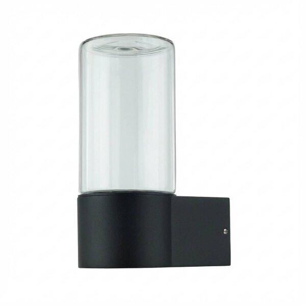 Wandlampe außen Glas Aluminium E27 IP44 H: 19,7 cm