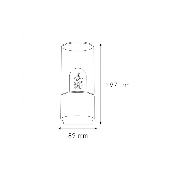 Wandlampe außen Glas Aluminium E27 IP44 H: 19,7 cm