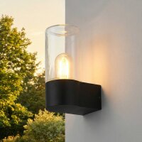 Wandlampe au&szlig;en Glas Aluminium E27 IP44 H: 19,7 cm