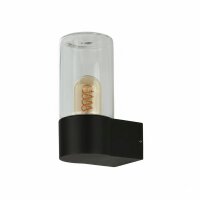 Wandlampe außen Glas Aluminium E27 IP44 H: 19,7 cm