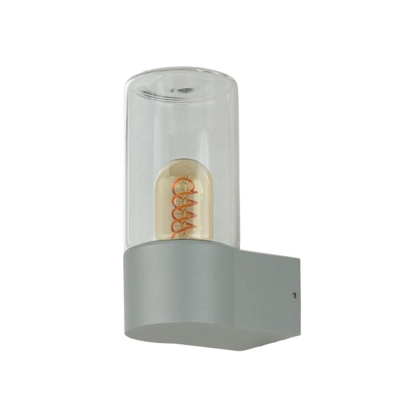 Außenwandlampe Aluminium Glas 19,7 cm hoch IP44