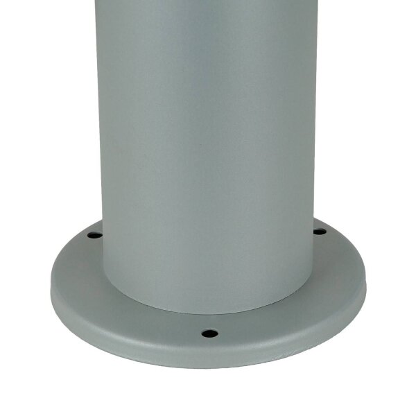 Pollerleuchte 80 cm IP44 Grau Weiß Aluguss E27