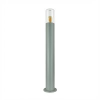 Pollerleuchte 80 cm IP44 Grau Weiß Aluguss E27