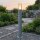 Pollerleuchte 80 cm IP44 Grau Weiß Aluguss E27