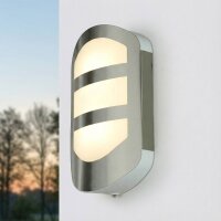 LED Außenleuchte Edelstahl 28 cm hoch IP54 3000 K
